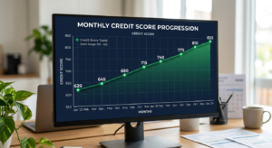 credit score improve fast graph