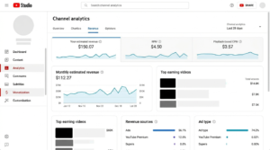 youtube monetization dashboard